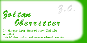 zoltan oberritter business card